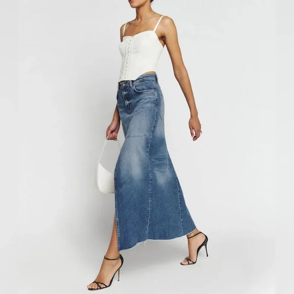 REFORMATION Tazz Maxi Denim Skirt - Picture 5 of 6